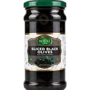 royal arm sliced black olive 340g